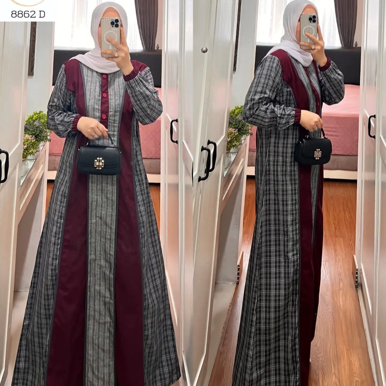 SEO DRESS SEMUT BY SYAINA TERBARU KEKINIAN Katun Setrip Polos Hitam Gamis Linen Muslim Wudhu Wanita Dewasa Lebaran