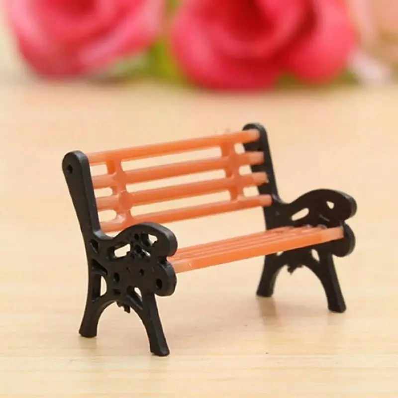 80% HOT SALE Mini Garden Ornament Miniature Park Bench Craft DIY House Decor Bench Model Moss Succulent Micro Landscape Ornament
