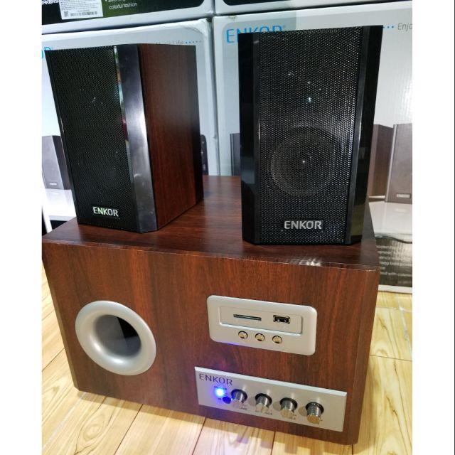 Loa Nhật Enkor S2850 Nâu, qua sử dụng đẹp 99% còn thùng, remote, phụ kiện , có bluetooth , thẻ nhớ, usb, bảo hành 6th 1