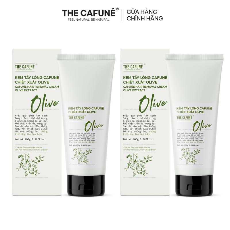 Combo 2 Tuýp Kem Tẩy Lông Cafuné Chiết Xuất Olive 100g