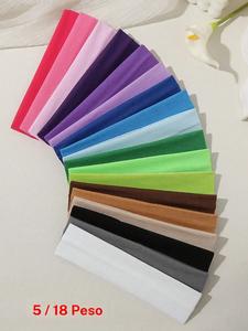 Set de 5-18 Diademas Deportivas Absorbentes de Sudor, Bandas para el Cabello de Alta Elasticidad para Yoga y Correr, Accesorios de Fitness para Todas las Estaciones