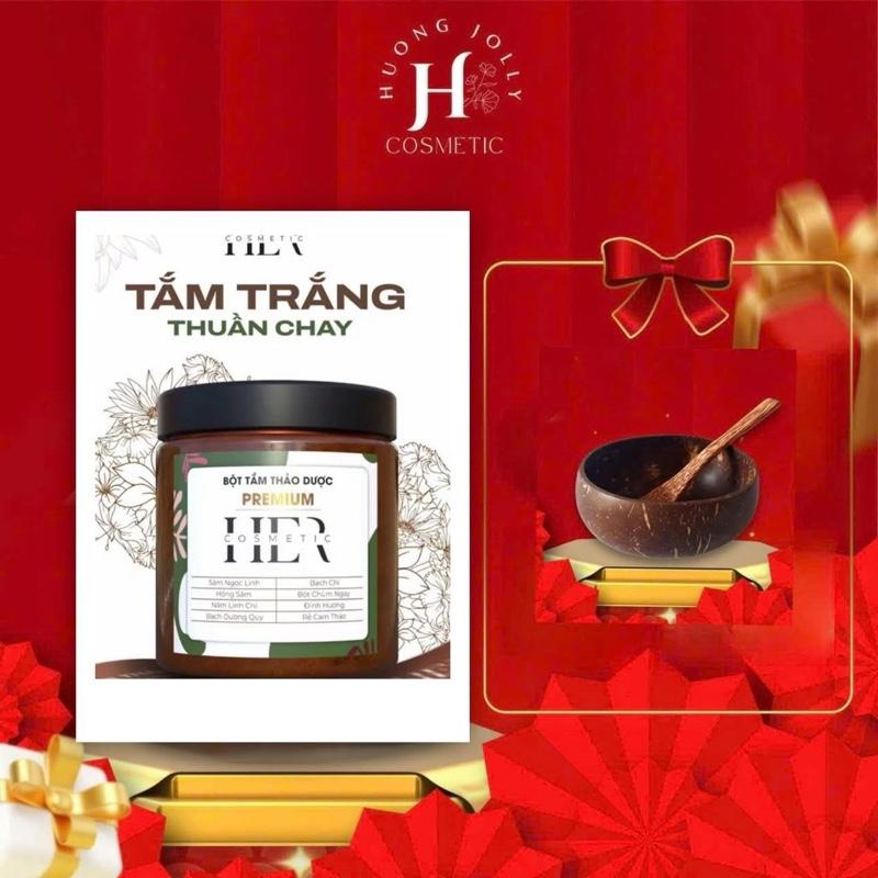  Bột hỗ trợ Tắm Trắng Thảo Dược Hercosmetic hỗ trợ Tẩy Tế Bào Chết Cơ Thể Hộp 300gr 