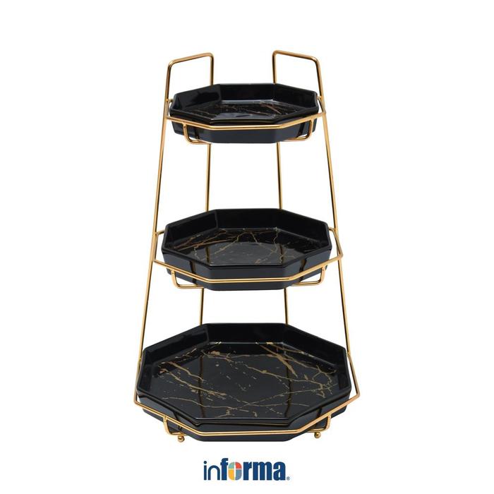 Gambar Informa Appetite Set Wadah Saji Dengan Rak Tingkat Octagon - Hitam Serving Bowl Wadah Hidang Bowl Saji Tempat Hidang dari Informa Indonesia Kota Administrasi Jakarta Utara Tokopedia