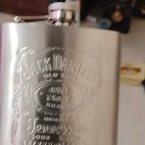 Hip Flask Stainless Steel 7oz Botol Minum Whiskey Wine Liquor Vintage Retro Portable Anti Pecah