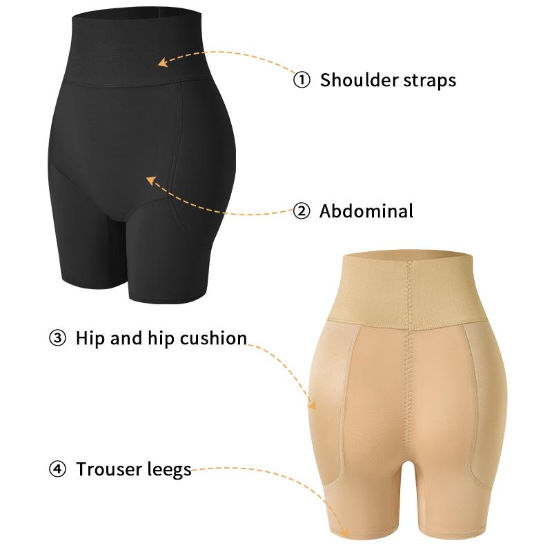 Celana Busa Pinggul Wanita High Waist – Padded Busa Jahit Permanen – Samarkan Hip Dips & Perut