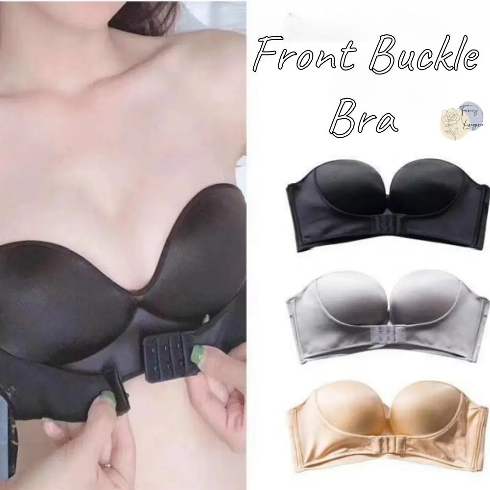 Áo Ngực Không Dây, Chống Trượt, Đẩy Lên, Liền Mạch, Áo Ngực Vô Hình, Áo Ngực Nửa Cúp Bralette, Không Có Vòng Thép, Thoải Mái Và Mềm Mại, Hỗ Trợ Phụ Nữ Đồ Lót Thân Mật, Khóa Trước