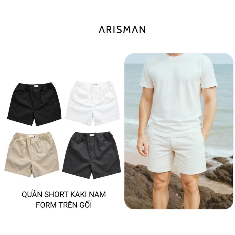 Quần Short Kaki Nam Lưng Chun Co Giãn Thoải Mái - ARISMAN