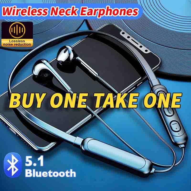 Tai nghe Bluetooth , dây đeo cổ từ tính, có mic, giảm tiếng ồn, âm trầm 1