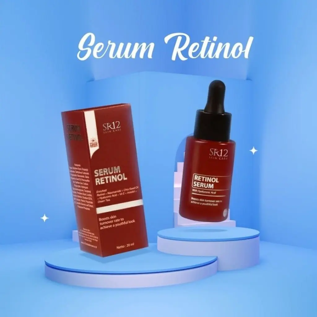 SERUM RETINOL SR12/SERUM PENCERAH WAJAH/SERUM FLEK HITAM/SERUM BEKAS JERAWAT/SERUM JERAWAT