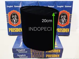 Peci Polos Hitam AC, Peci Tinggi 20 cm 15cm 13 cm 12 cm 11 cm, Peci Dewasa Anak anak, Peci Nasional Peci Tinggi 9 cm, Peci Blusdru Lembut Tebal Nyaman