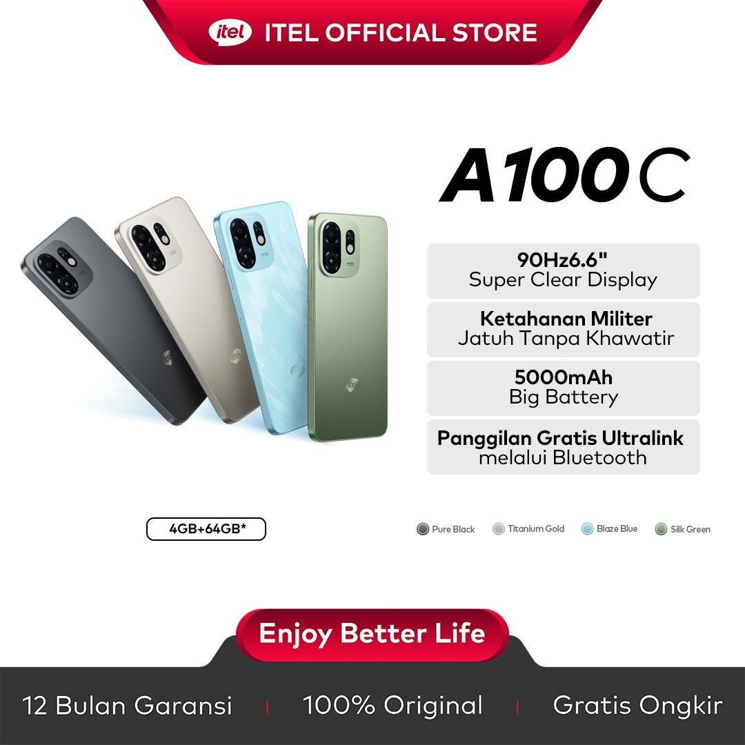 itel A100C 4+64GB Layar 6.6" 90Hz Tahan Banting Military-Grade Big Memory UltraLink Free Call 5000mAh Battery itel A100C 4+64GB Layar 6.6" 90Hz Tahan Banting Military-Grade Big Memory UltraLink Free Call 5000mAh Battery