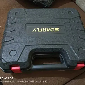 【 Gajian Sale December 】 SOARFLY 20V Mesin Bor 2Baterai Cordless Drill lmpact Electric BatteryScrewdriver Wall 3 Mode Screwdriver Hammer DrillBits torsi