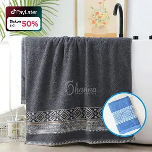 KUP - HANDUK KATUN ( 400gr ) OHANNA PREMIUM UKURAN 70 x 140 CM - bahan katun cocok untuk kado