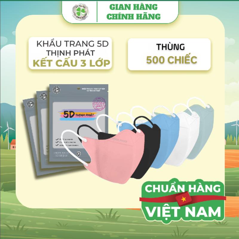 500 CHIẾC KHẨU TRANG 5D THỊNH PHÁT Phụ Kiện Mask