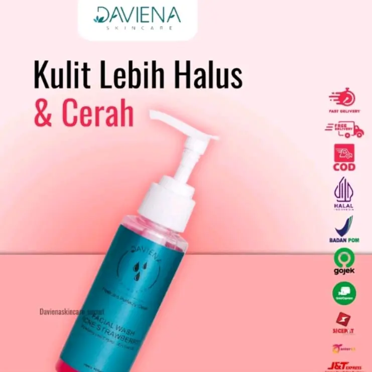 Daviena Skincare Facial Wast Acne Series Muka Berjerawat Mencerahkan Wajah