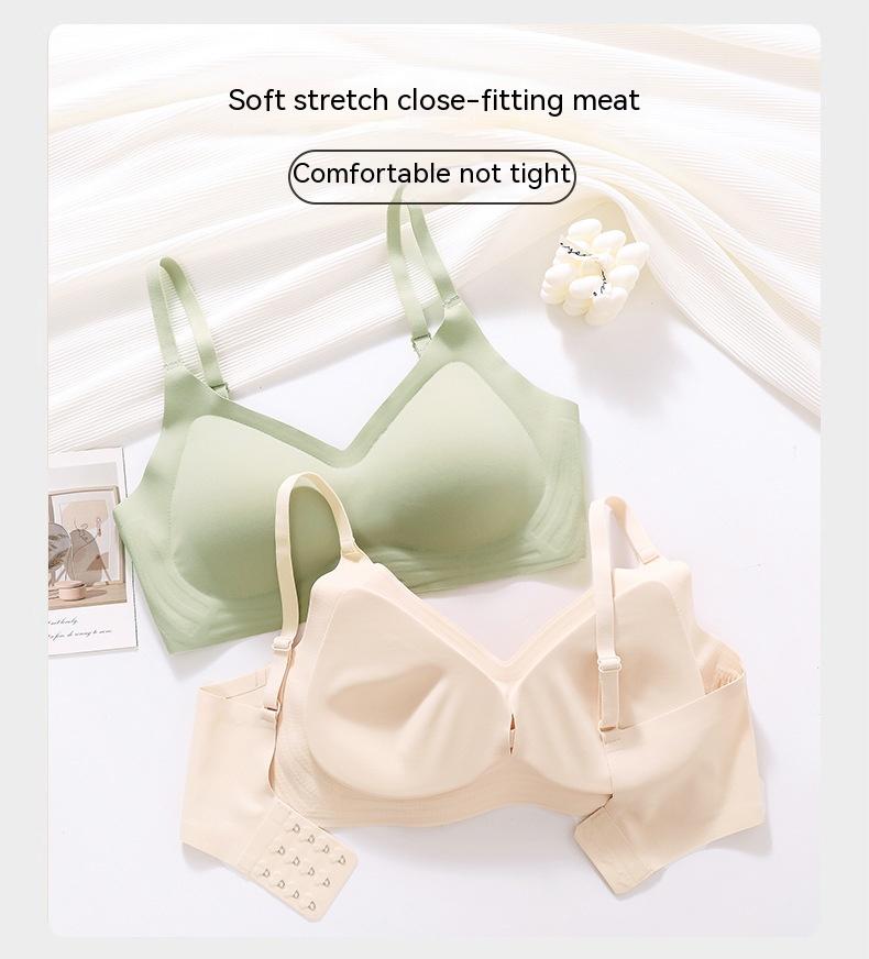 Product Introduction of Expansion cartoon breasts small breasts show large comfortable non-marking underwear female thickened cup pads breathable non-steel ring gathered bra 9