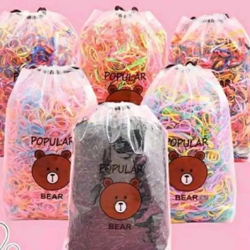 2000PCS IKAT RAMBUT KARET JEPANG ANAK FREE POUCH / IKAT RAMBUT ELASTIS / IKAT RAMBUT ANAK