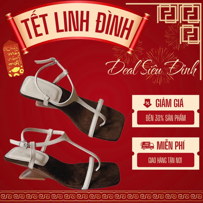 LOVIIECORNER - GIÀY CAO GÓT NỮ THỜI TRANG MŨI VUÔNG - SANDAL CAO GÓT NỮ KẸP NGÓN GÓT KHOÉT PHONG CÁCH HIỆN ĐẠI - G250918