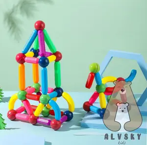 MAINAN EDUKASI MONTESSORI ANAK DIY MAGNETIK BOLA SET BLOK BANGUNAN MAGNETiC STIK