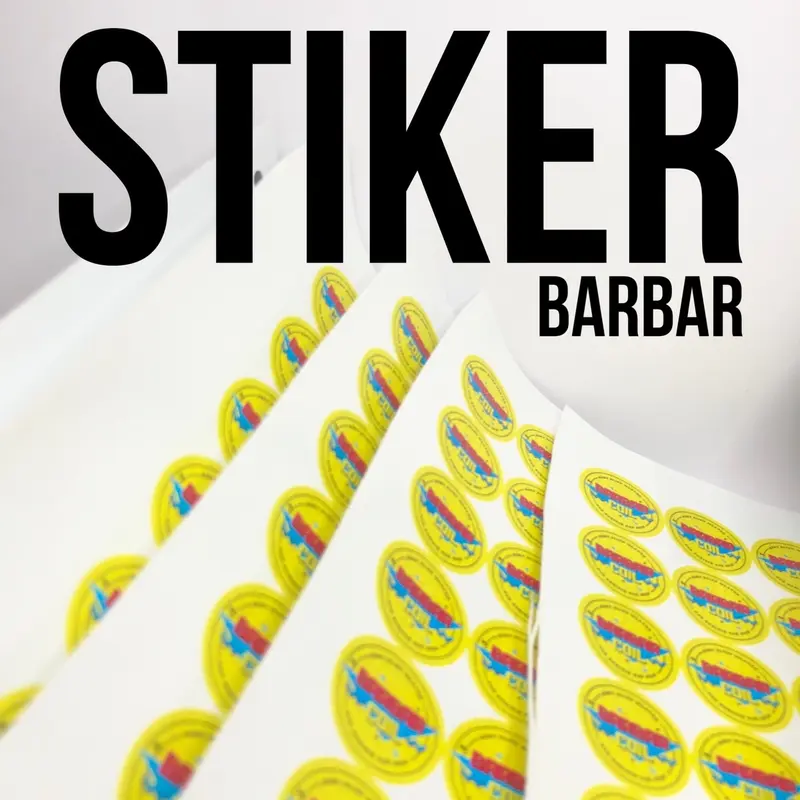 (BESERTA ISINYA) BARBAR STIKER BAHAN ANTI AIR BISA PILIH WARNA 1