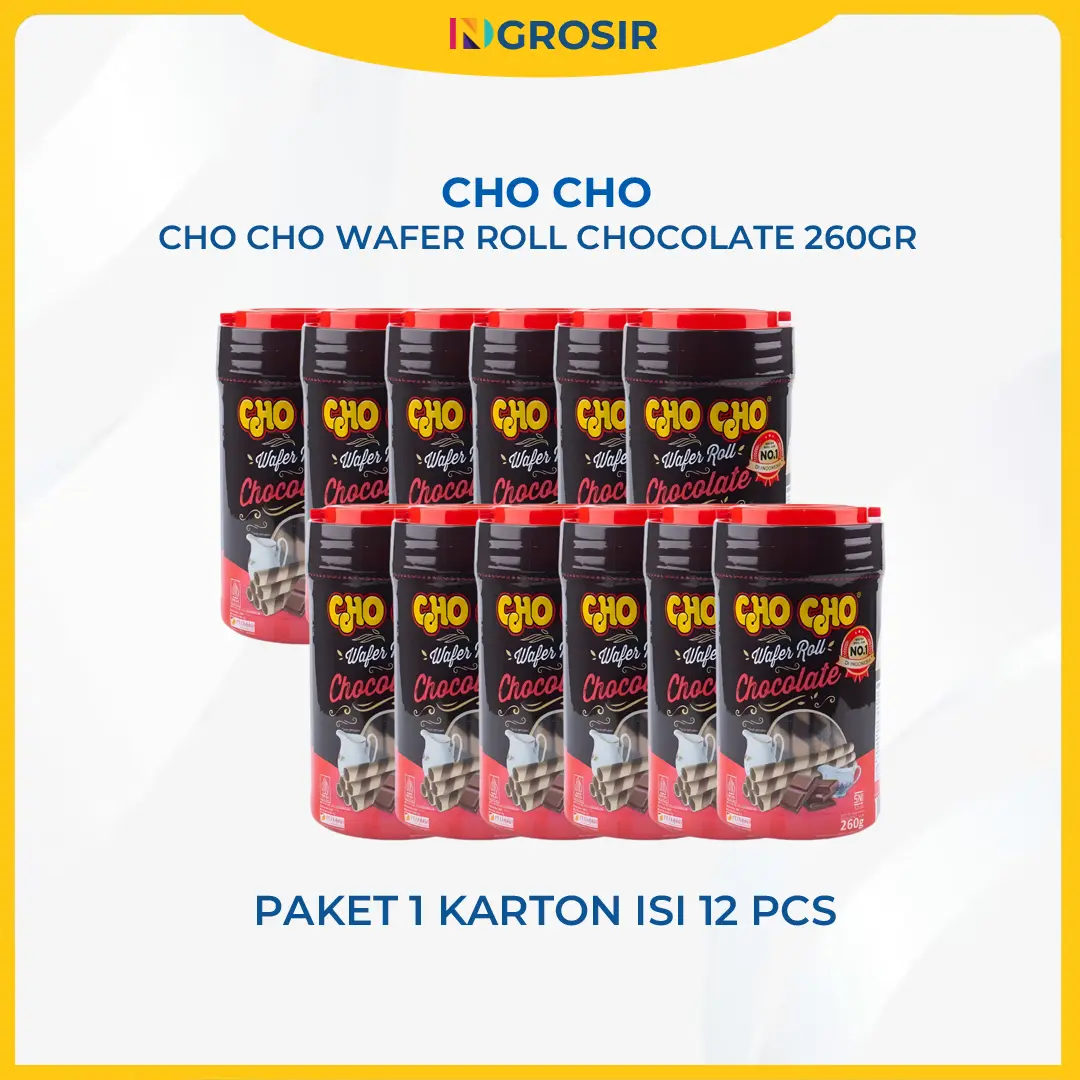 Cho cho Wafer Roll Chocolate 260GR 1 Karton