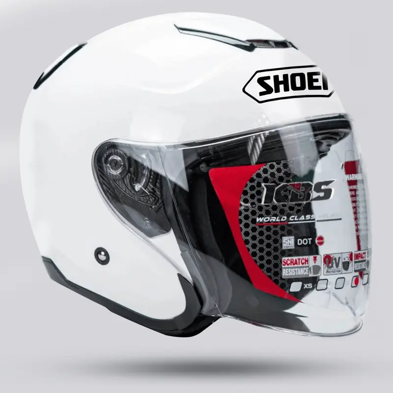 HELM MLA J5  CARBERUS Premium [SNI] Warna PUTIH Visor Clear Helm Untuk Pria Dan Wanita Dewasa 4