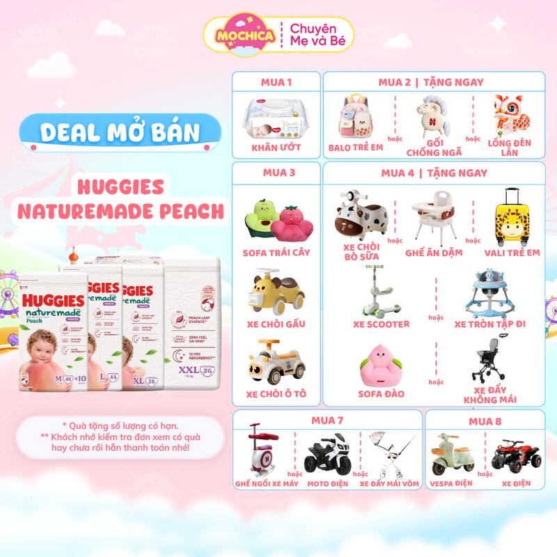 Tã quần Huggies Nature made Peach mỏng nhẹ, thấm hút tốt, hỗ trợ làm dịu da và…