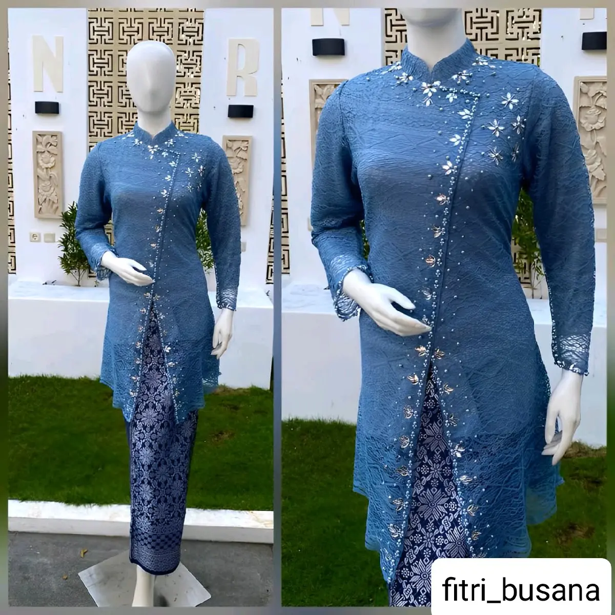 Atasan Kebaya Tunik Brokat Set Kebaya Janggan Modern Baju Wisuda Kondangan Nikahan Lamaran Model Payet Wanita Panjang