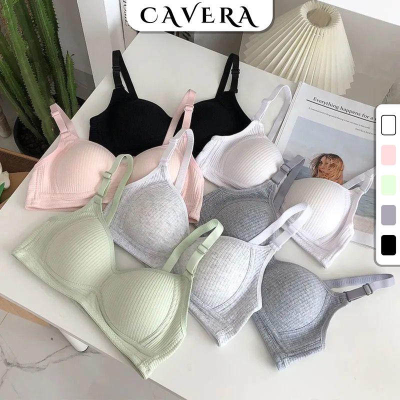 (ĐẶT TĂNG 1 SIZE) SÉT 3 Áo lót nữ sinh đệm mỏng mềm mại may liền không xê dịch, bra không gọng thấm hút mồ hôi CAVERA A414