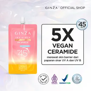 Ginza Invisible SunnyDays UV Shield Sunscreen Gel SPF 45 PA+++ 8ml Sachet Facial Sunscreen