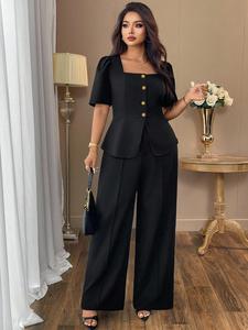 Conjunto elegante de blazer para mujer, camisa sin mangas y pantalón hasta el tobillo, corte entallado, para todas las estaciones, estilo casual de negocios, perfecto para el trabajo y el tiempo libre