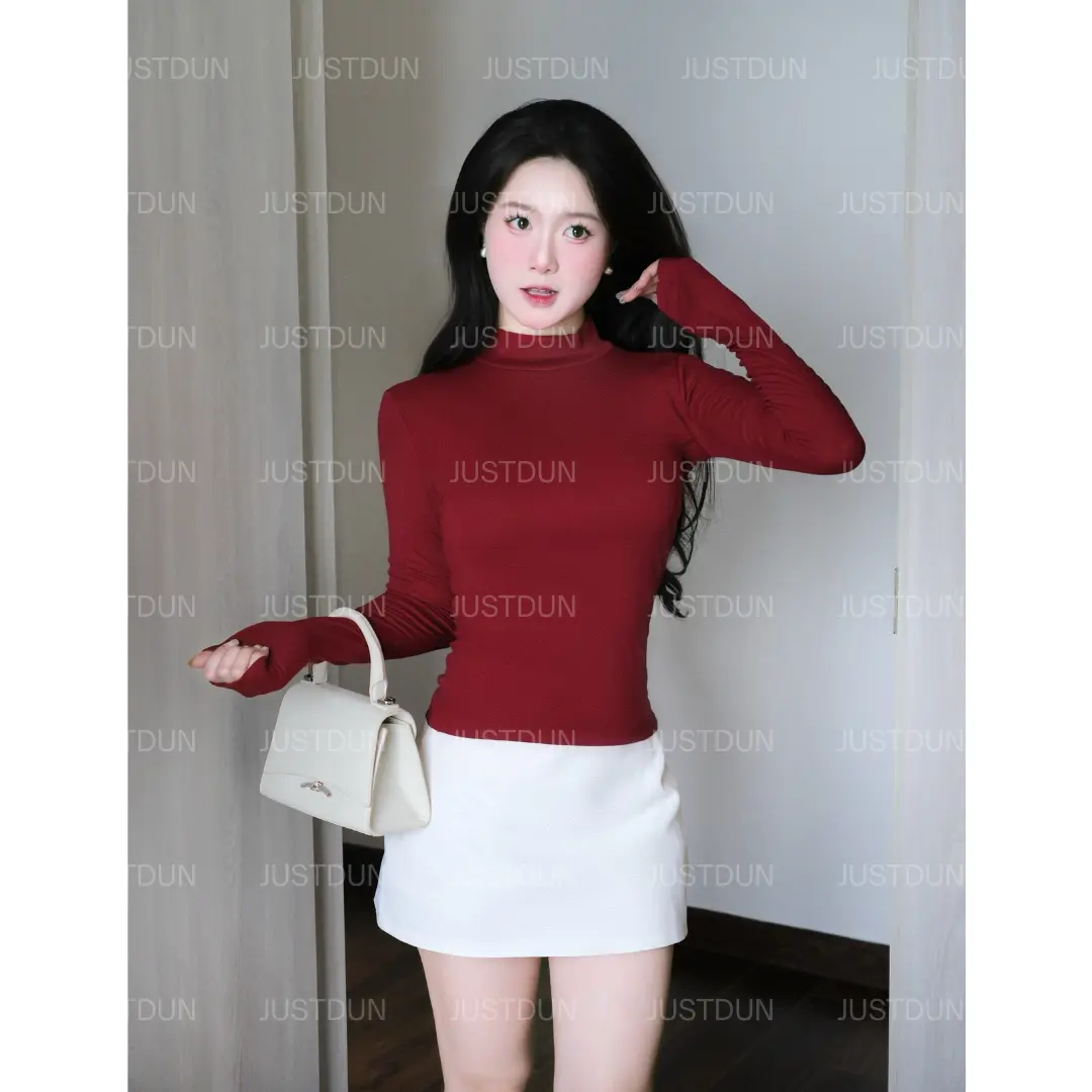 [DEAL XẢ KHO] Áo Thun Nữ Ôm Body Tay Dài, Cổ Cao 5 Phân JUSTDUN 506 - Chất Cotton Mịn Cao Cấp, Co Giãn 4 Chiều | BigBuy360 - bigbuy360.vn