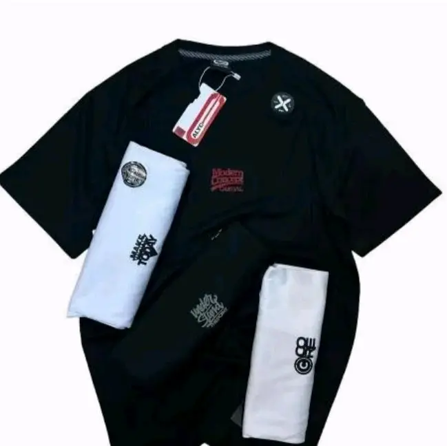 offisial shoop, atasan cowok kaus distro motif simple Pria Baju Katun Pendek Kaos Dewasa Keren Surfing Unisex Polo daily xl 2