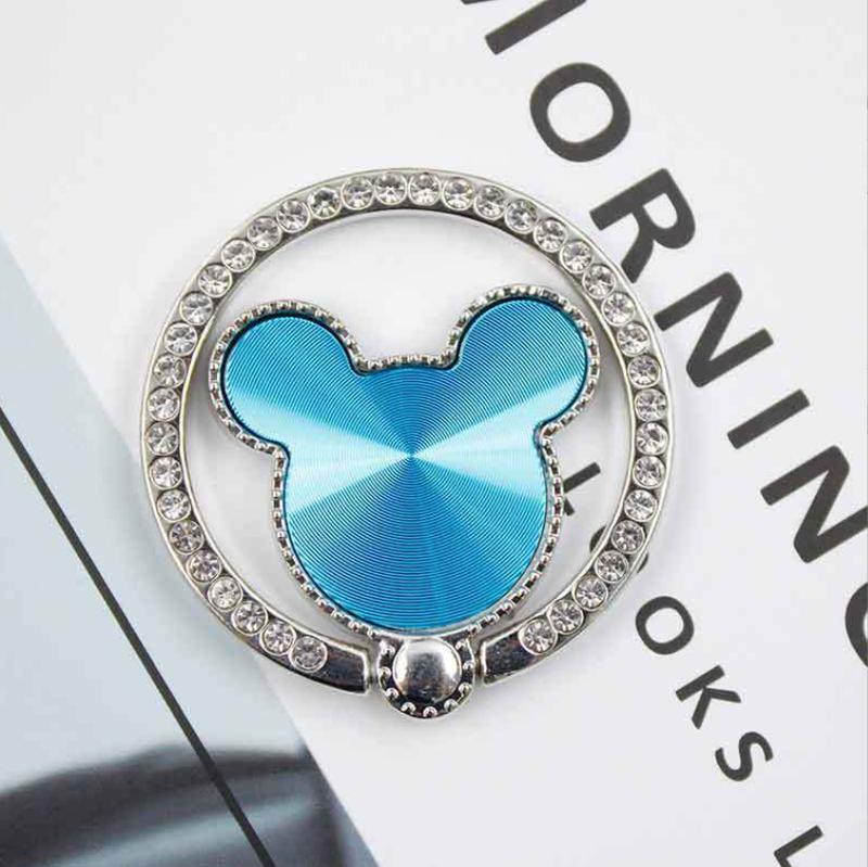 Product Introduction of 1pc Cute Mouse Diamond Cell Phone Ring Holder, Metal Kickstand Grip, Rotation Finger Grip For Phones, Phone Ring Holder Phone Stand Accessories Alloy Smartphone Mobile Portable Mount 17