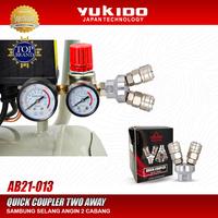 Gambar YUKIDO COUPLER SAMBUNGAN SELANG KOMPRESSOR 2 CABANG / AIR QUICK COUPLER TWO WAY AB21-013 dari PT. YUKIDO POWER TEKNIK Kab. Tangerang 3 Tokopedia