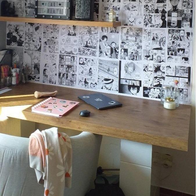POSTER MANGA STICKER TINGGAL TEMPEL WALL DECOR ISI 16 PCS ( BISA REQUEST ) ( BISA COD ) ( PROSES CEPAT, 1 HARI JADI ) 3