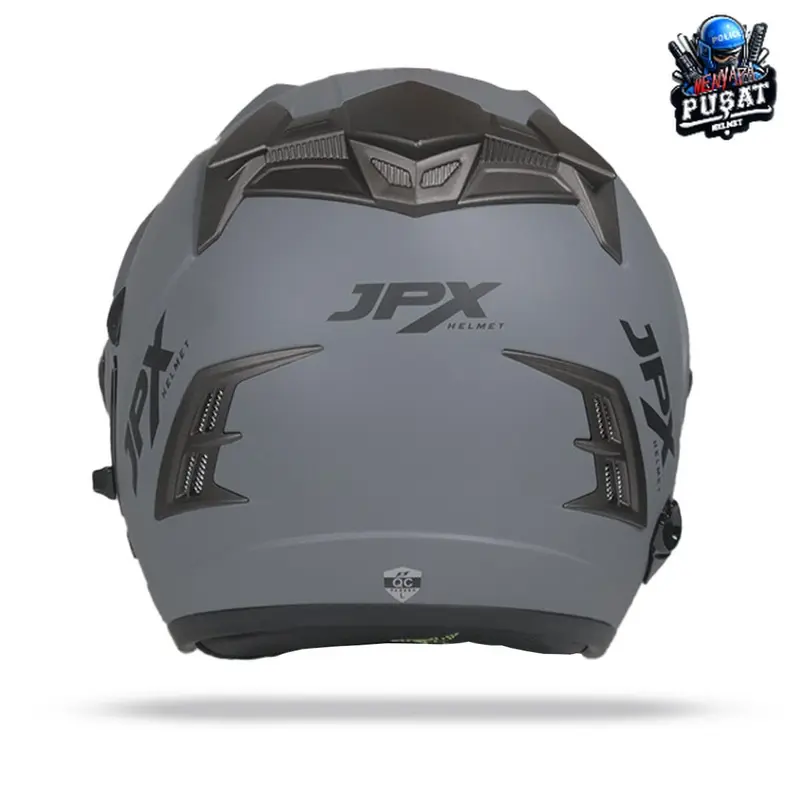 Helm JPX SUPERMOTO Double Visor Original Kaca Visor Clear / Bening | Helm Half Face Premium Untuk Pria dan Wanita Dewasa SNI 3