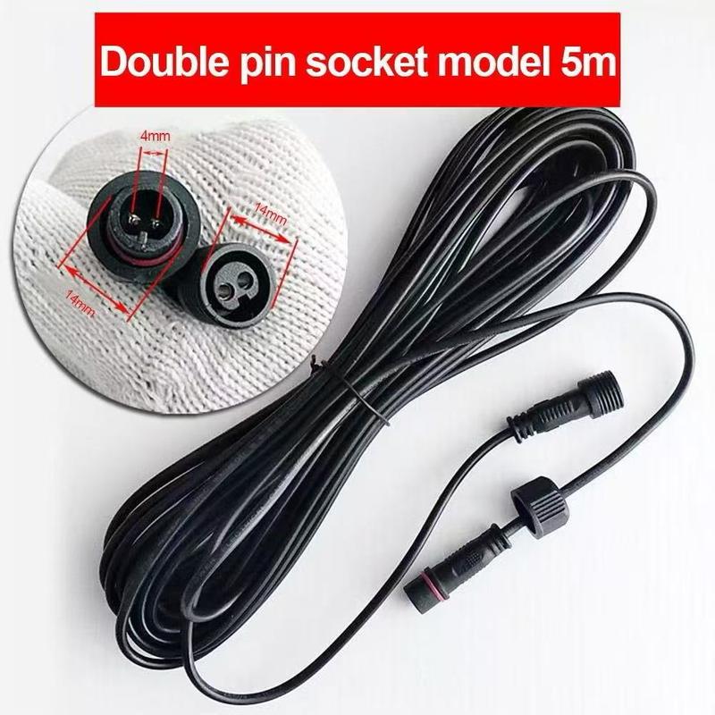  Cáp Năng Lượng Mặt Trời Nối Dài  5M   Dây Nối Dài 2 Pin Cắm Dây Kết Nối Nguồn Chống Thấm Nước Cho Mặt Dây Chuyền Năng Lượng Mặt Trời Ánh Sáng Shed Ánh Sáng Trong Nhà Ngoài Trời 