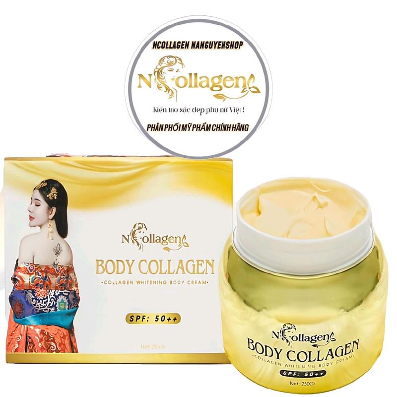 Kem body phân tử nước NCollagen 250gam dưỡng da ban đêm Dưỡng Body Women Nữ Dưỡng Da Body Làm Đẹp Da Sen Sen