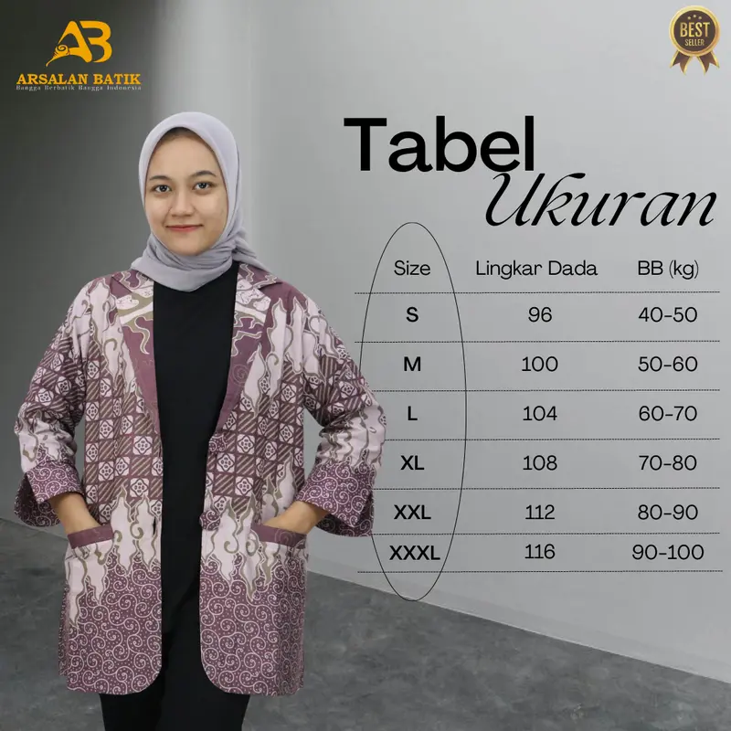 Blazer Batik Katun Premium 6