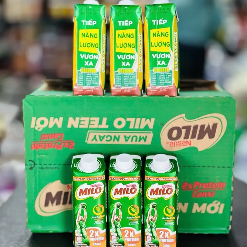 SALE SỐC THÙNG 24 HỘP MILO NẮP VẶN 210ml