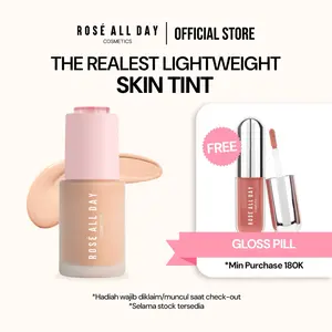[NEW PACKAGING] Rose All Day Cosmetics - The Realest Lightweight Skin Tint | Base Makeup, SPF 35 PA+++ dengan Niacinamide & Squalane untuk Wajah Poreless & Non-cakey, Ringan