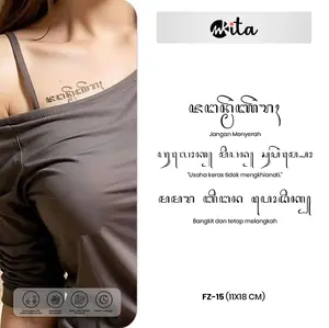 Tato temporer premium semi permanen tattoo fruit ink tatto aksara jawa tatoo temporary