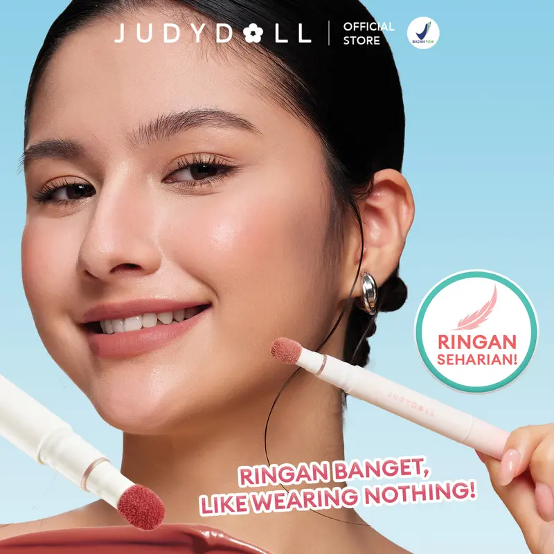 Judydoll Cushion Matte Lip Cream - LIP CUSHION, 12H Super Stay Super Nyaman Ringan Waterproof Transferproof Velvet Matte Finish | Makeup Ramadhan, Makeup Lebaran, Makeup Iftar 2