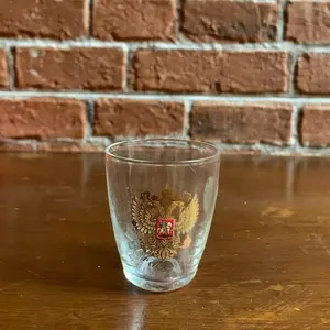 Gelas Sloki dengan lambang negara Rusia (ori) buatan Turki