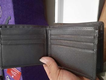 Product Review of [TR 011 PLS] Dompet 3in1 lipat terbuat dari kulit sapi asli motif polos berpori. Tersedia slot kartu dan uang Pria from a** 1
