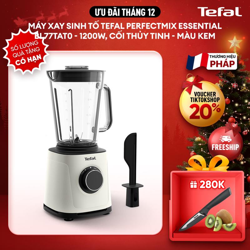Máy xay sinh tố Tefal PerfectMix Essential BL77TAT0 - 1200W cối thủy tinh - màu kem