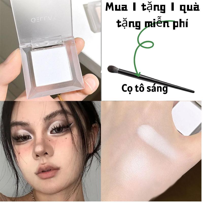 3-Color Phấn highlight-Phấn highlight tạo khối và che khuyết điểm cho khuôn mặt-Không bay phấn