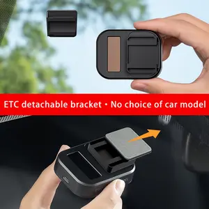 Removable Easy Car Toll Pass Holder Adhesive Sticky ETC Bracket Adhesive Installation Compact Toll Pass Holder For Windshield