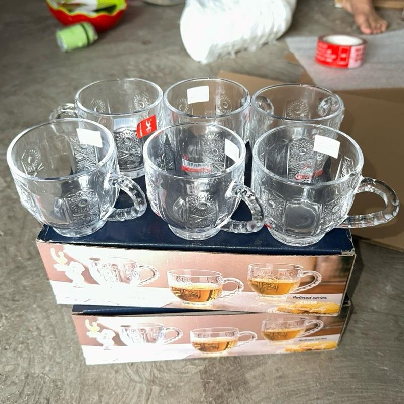  Sét 6 ly thủy tinh thái  ly 125AB  dùng uống nước loại trung 